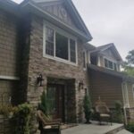 after construction photo of home entrance