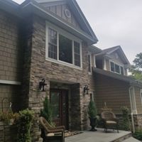 after construction photo of home entrance