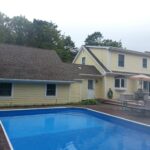after construction photo of pool view