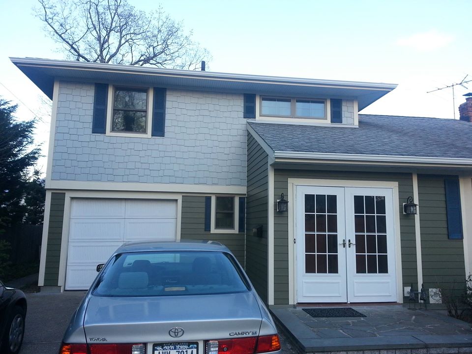 after construction photo of the front of home